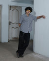 Classic Navy Checkered Short Sleeve Shirt
