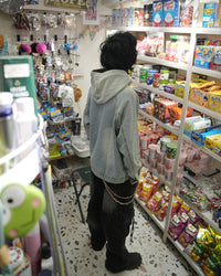 Washed Denim Oversized Hoodie – “Market Sports Division” Edition