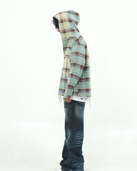HOODED CHECK SHIRT