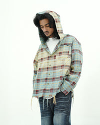HOODED CHECK SHIRT