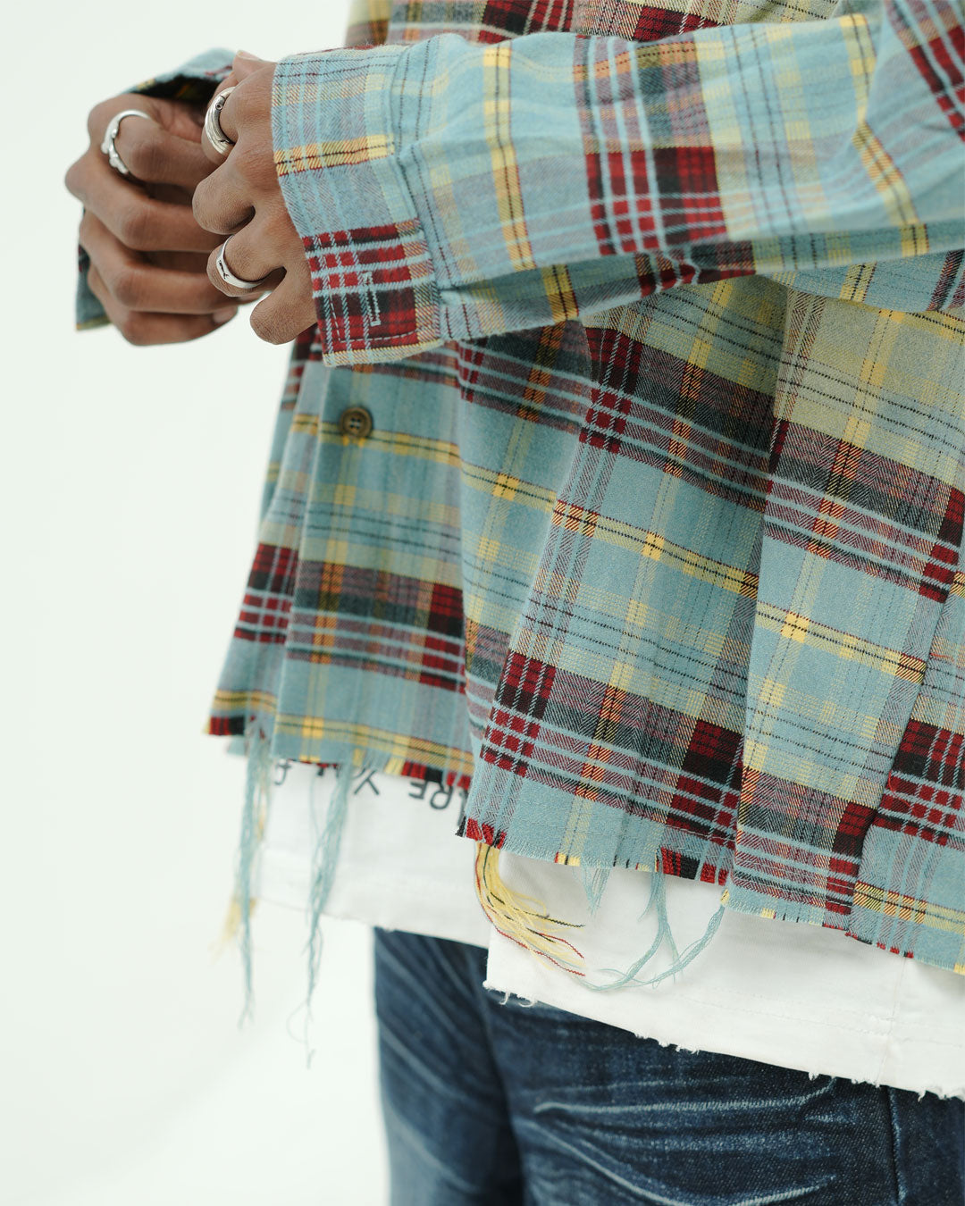 HOODED CHECK SHIRT
