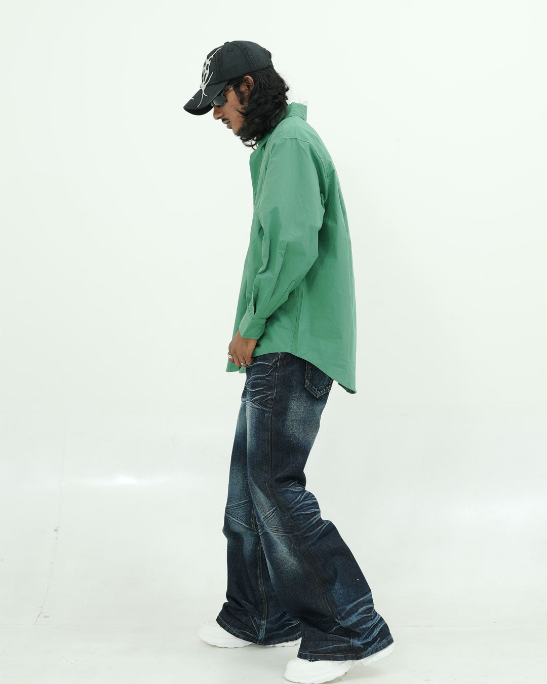 SOLID GREEN UTILITY SHIRT