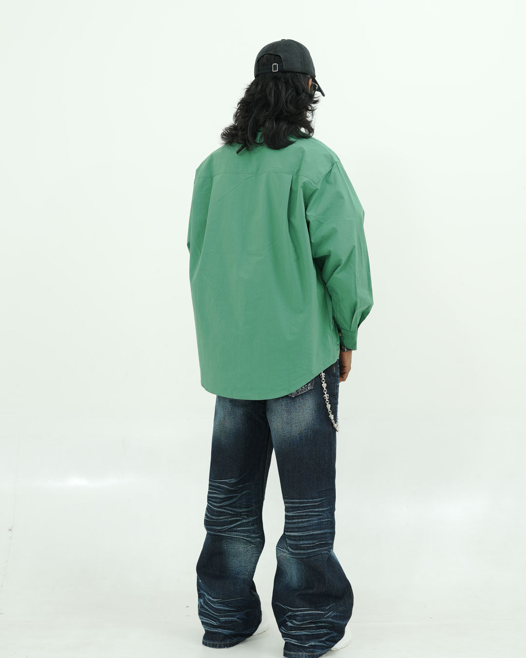 SOLID GREEN UTILITY SHIRT