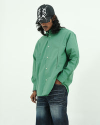 SOLID GREEN UTILITY SHIRT