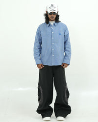 Oversized Blue Check Shirt