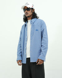 Oversized Blue Check Shirt