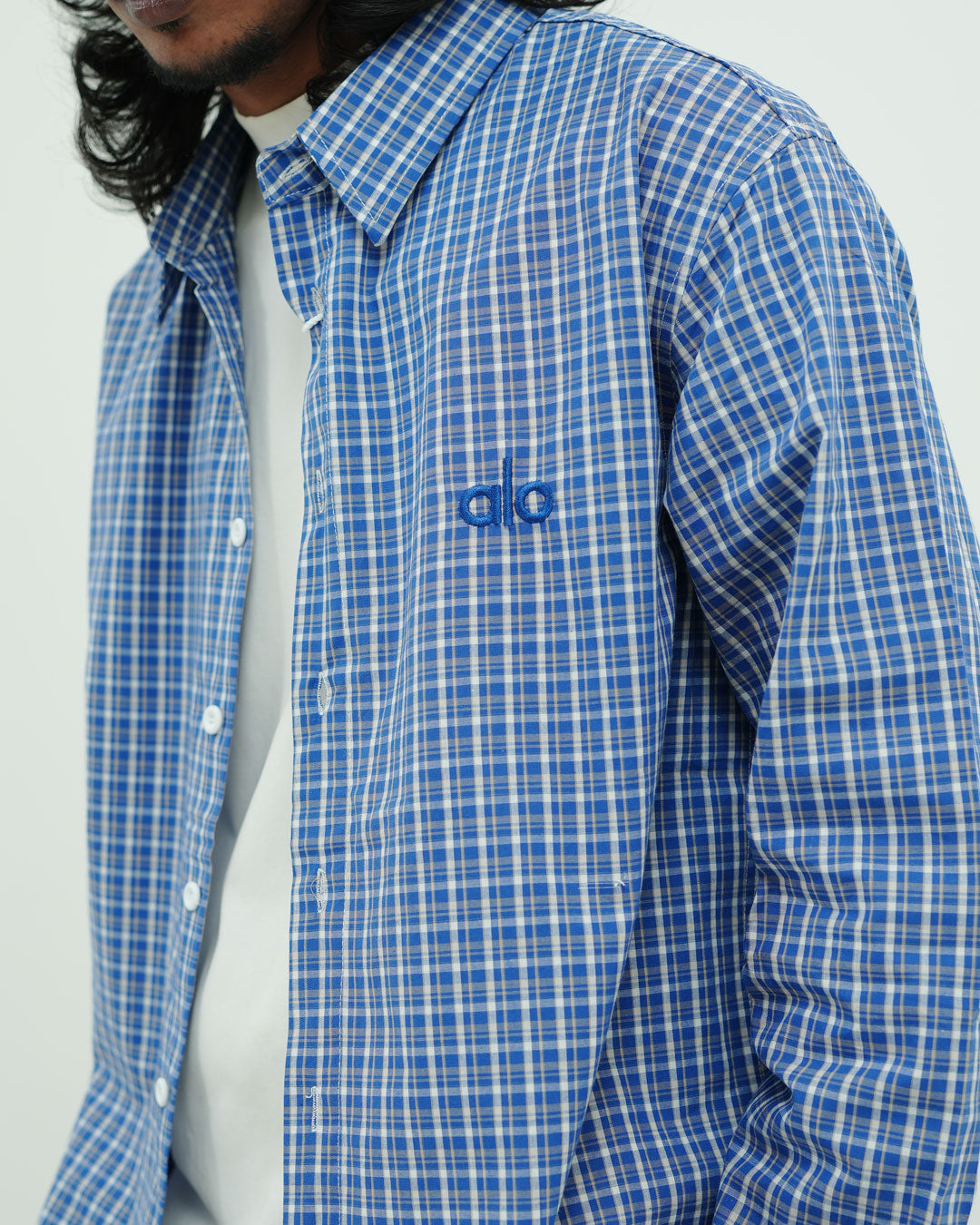 Oversized Blue Check Shirt
