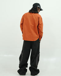 Rust Orange Oversized Shirt