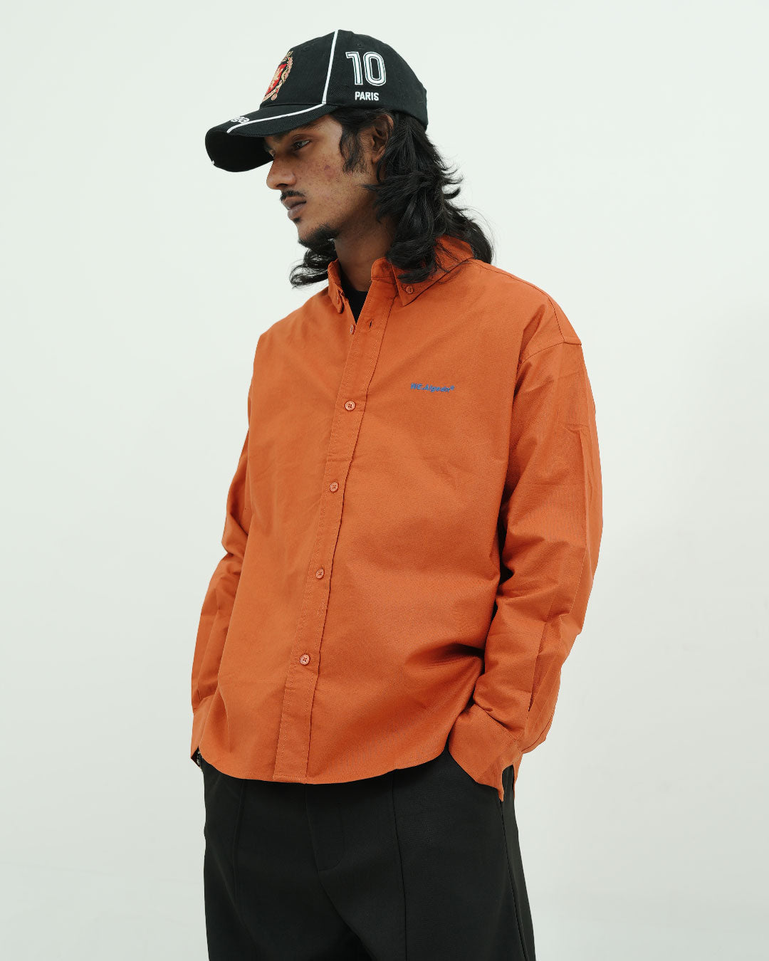 Rust Orange Oversized Shirt