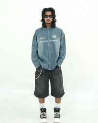 OVERSIZED DENIM RACING SHIRT