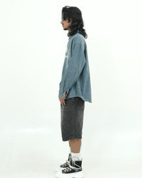 OVERSIZED DENIM RACING SHIRT