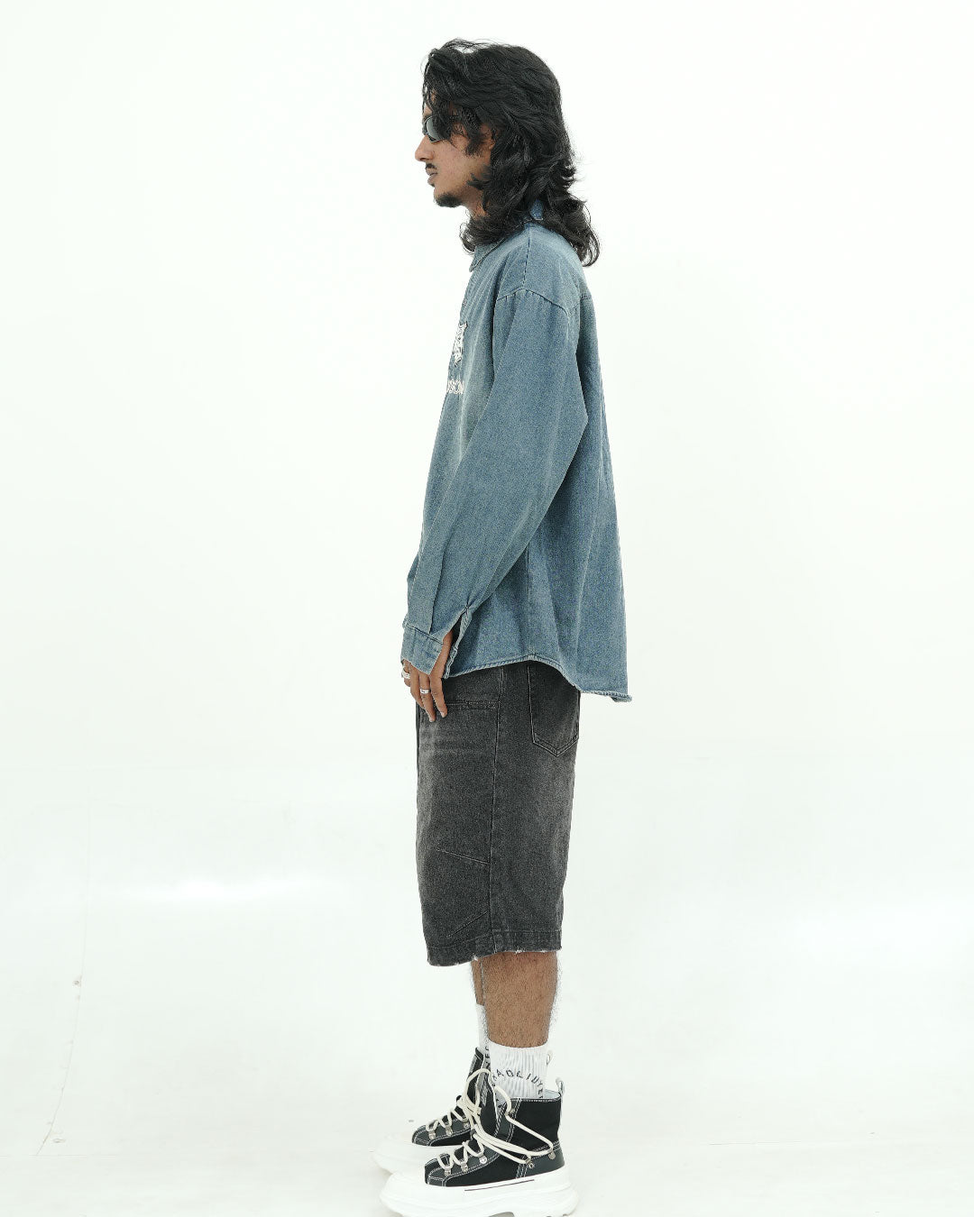 OVERSIZED DENIM RACING SHIRT