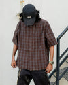 Oversized Brown Checkered Shirt