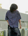 Oversized Navy Checkered Shirt