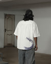 Waveform Brushstroke Oversized Shirt