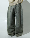 Relaxed Fit Vintage Wash Wide-Leg Denim Pants